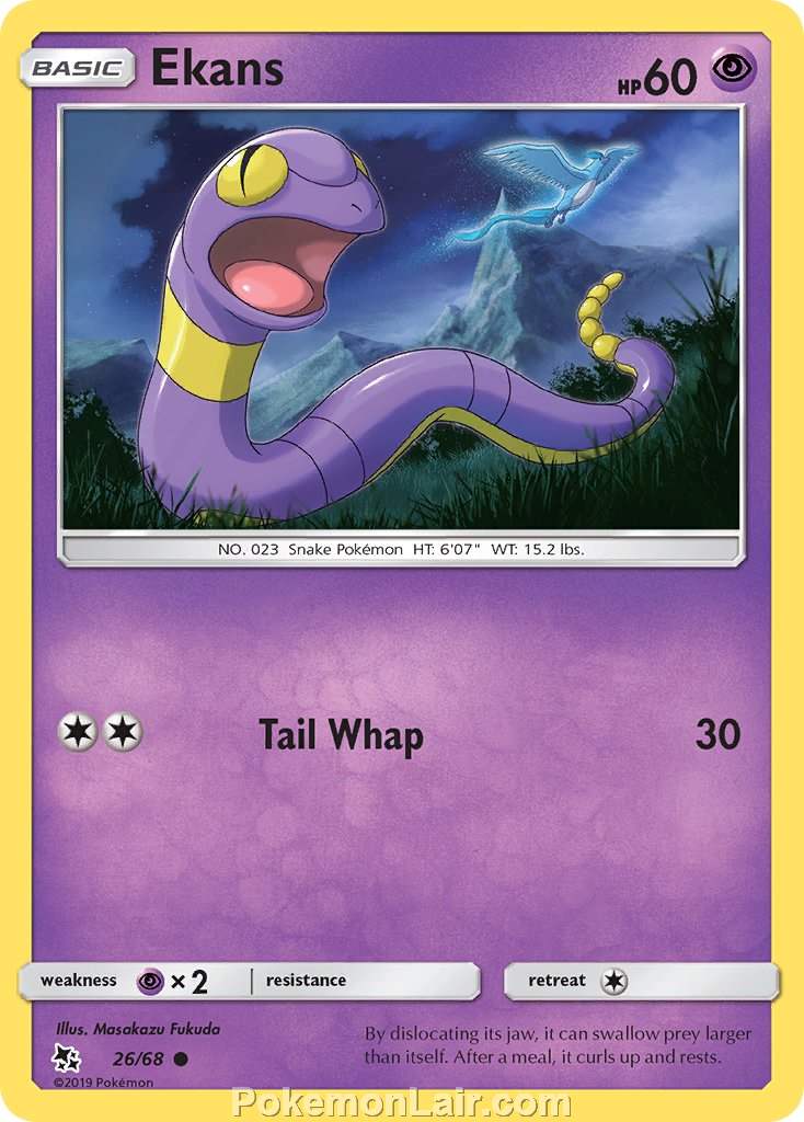 2019 Pokemon Trading Card Game Hidden Fates Set – 26 Ekans