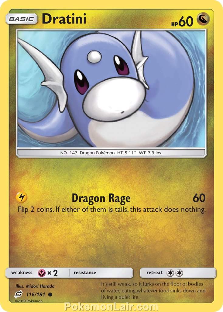 2019 Pokemon Trading Card Game Team Up Price List – 116 Dratini