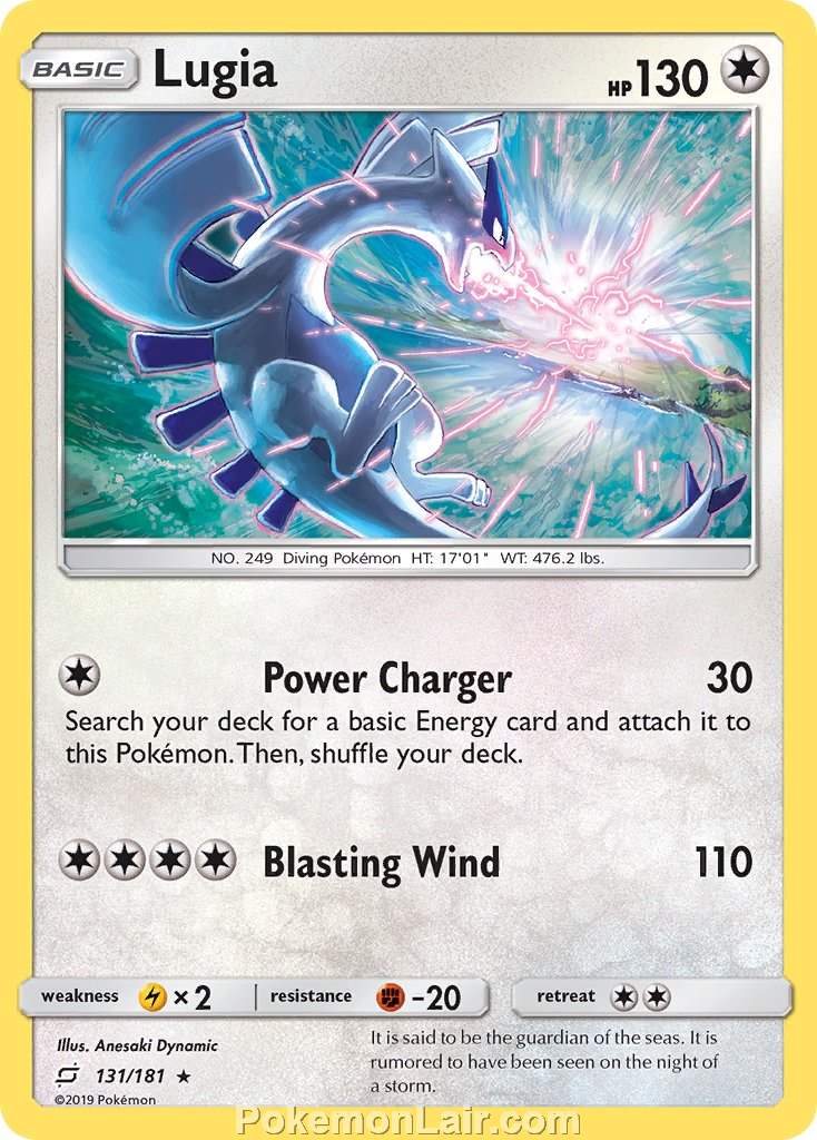 2019 Pokemon Trading Card Game Team Up Price List – 131 Lugia