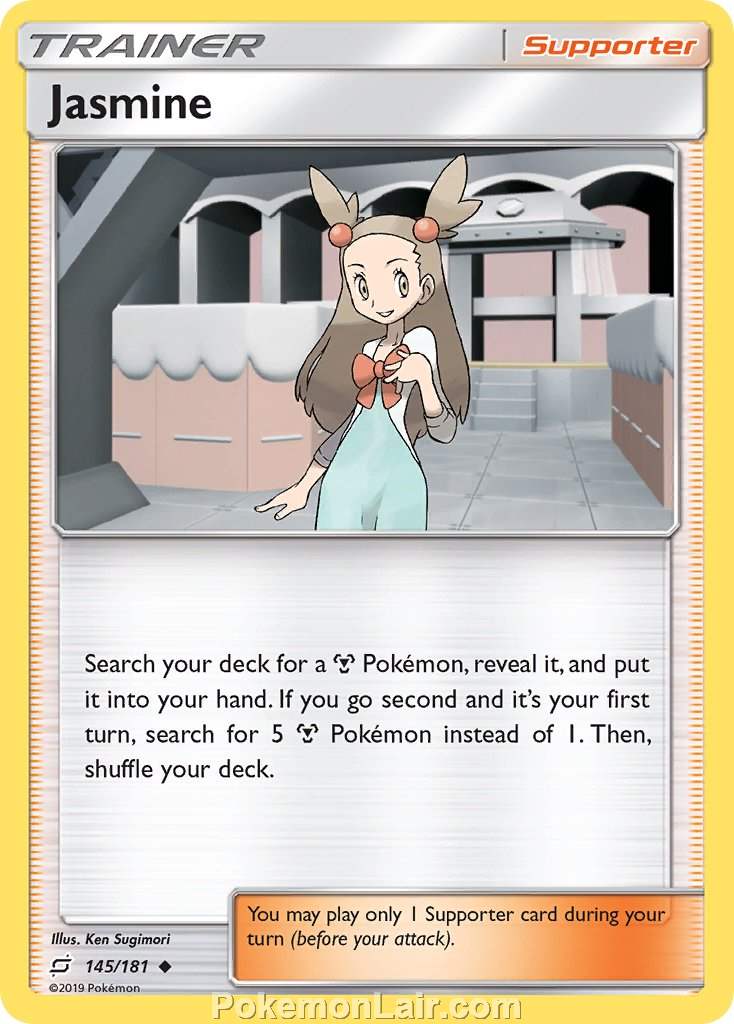 2019 Pokemon Trading Card Game Team Up Price List – 145 Jasmine