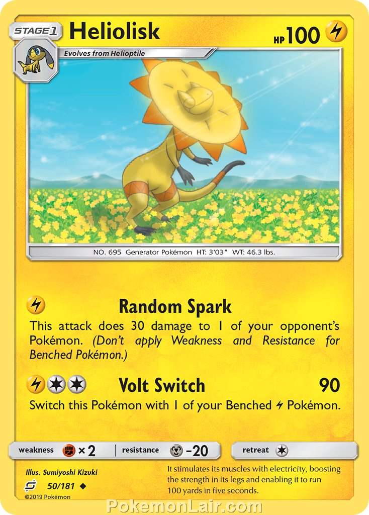 2019 Pokemon Trading Card Game Team Up Price List – 50 Heliolisk