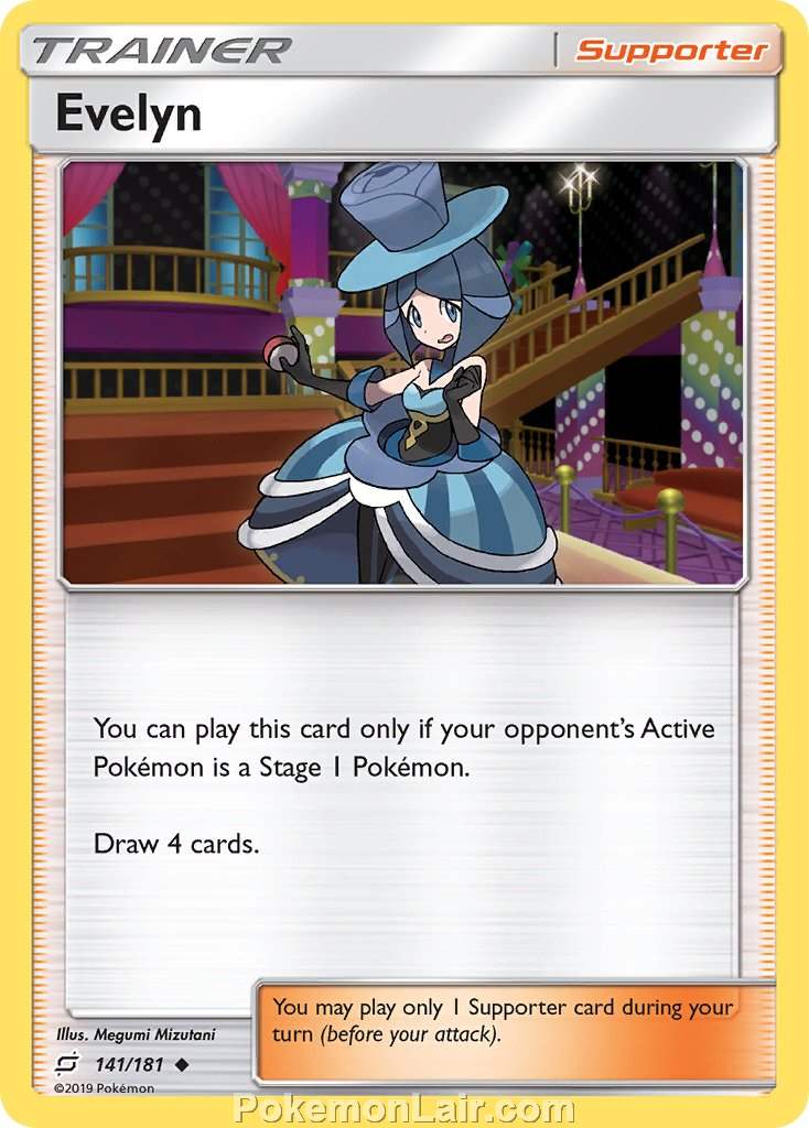 2019 Pokemon Trading Card Game Team Up Set – 141 Evelyn