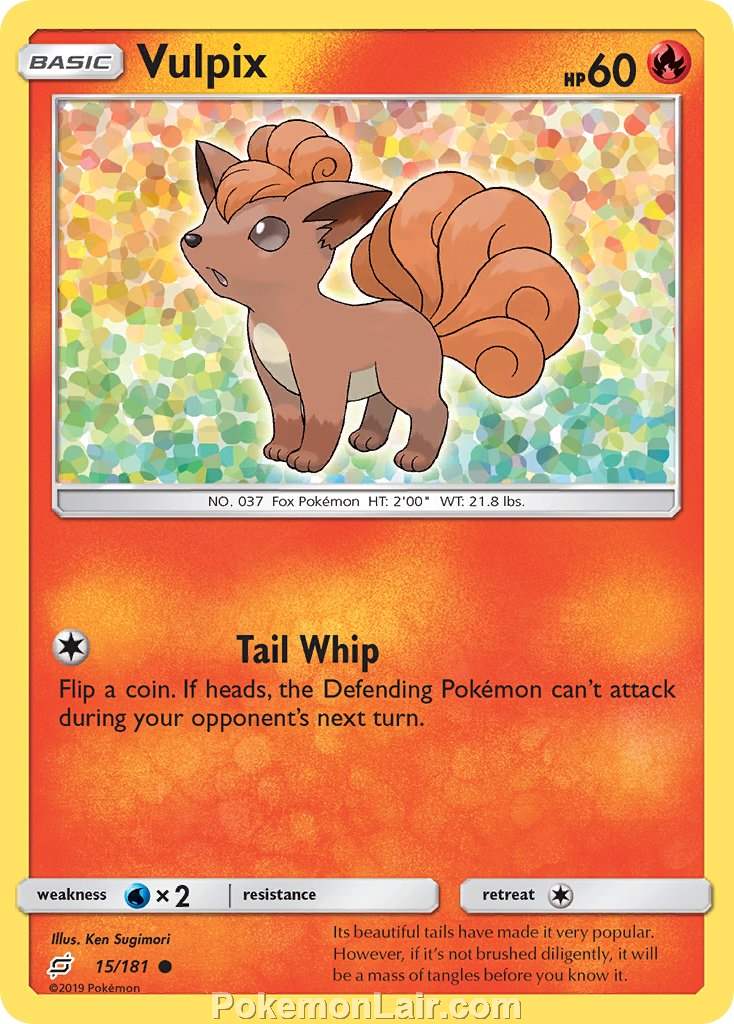 2019 Pokemon Trading Card Game Team Up Set – 15 Vulpix