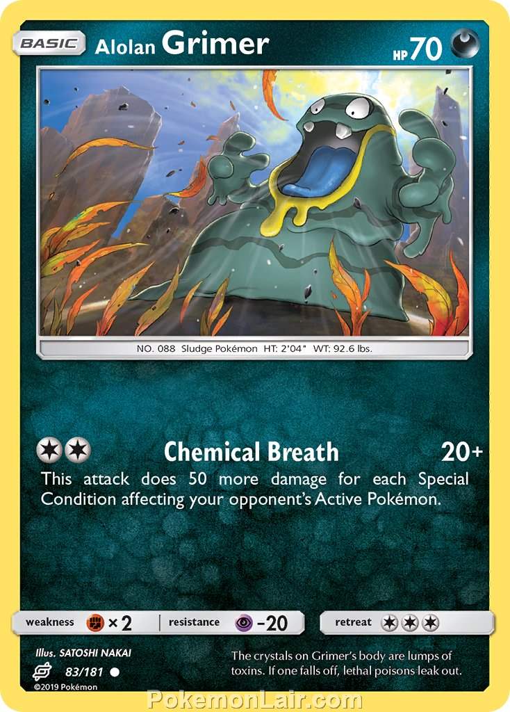 2019 Pokemon Trading Card Game Team Up Set – 83 Alolan Grimer