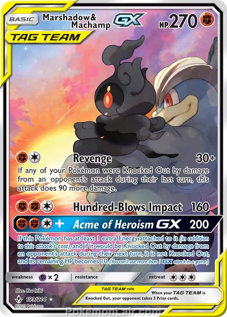 2019 Pokemon Trading Card Game Unbroken Bonds Price List – 199 Marshadow Machamp GX