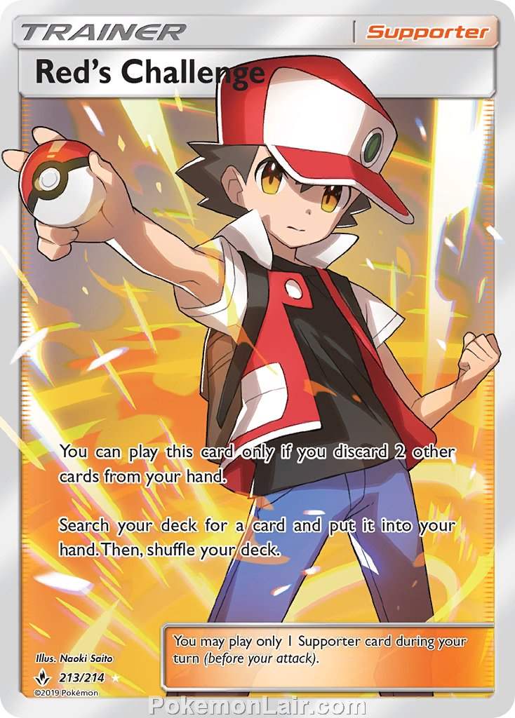 2019 Pokemon Trading Card Game Unbroken Bonds Price List – 213 Reds Challenge