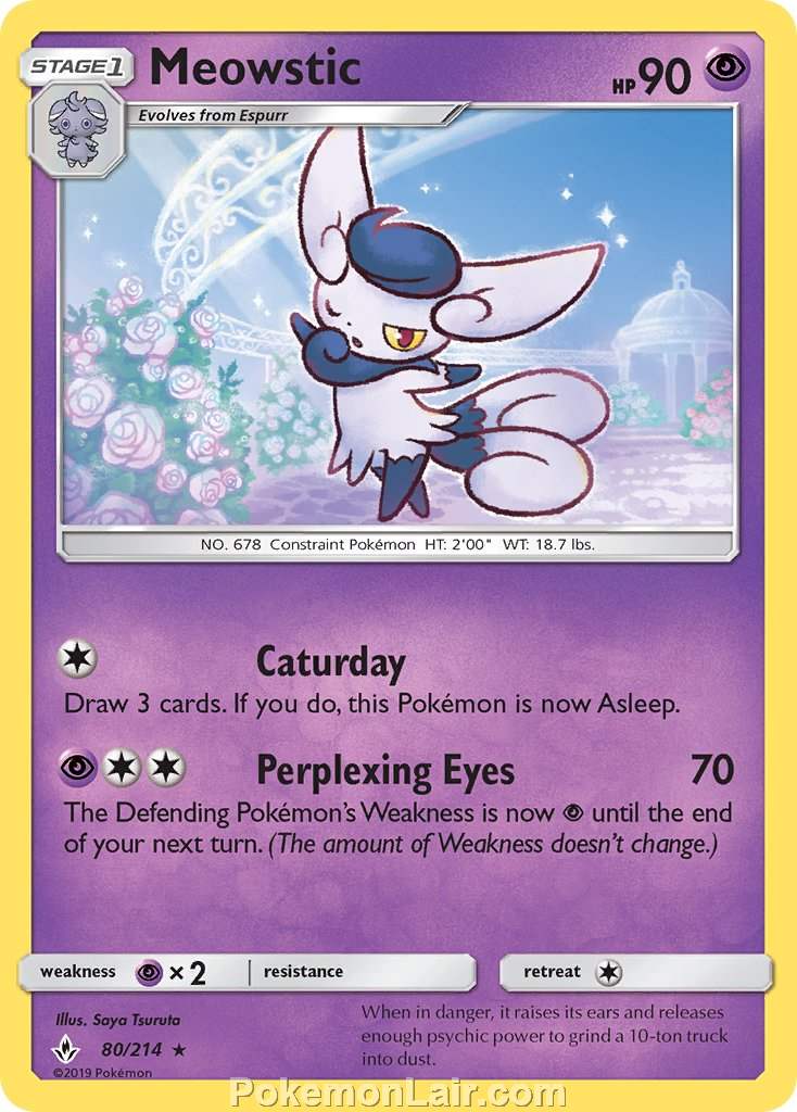 2019 Pokemon Trading Card Game Unbroken Bonds Price List – 80 Meowstic