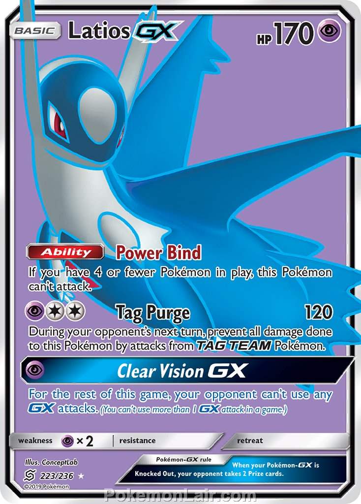 2019 Pokemon Trading Card Game Unified Minds Set – 223 Latios GX