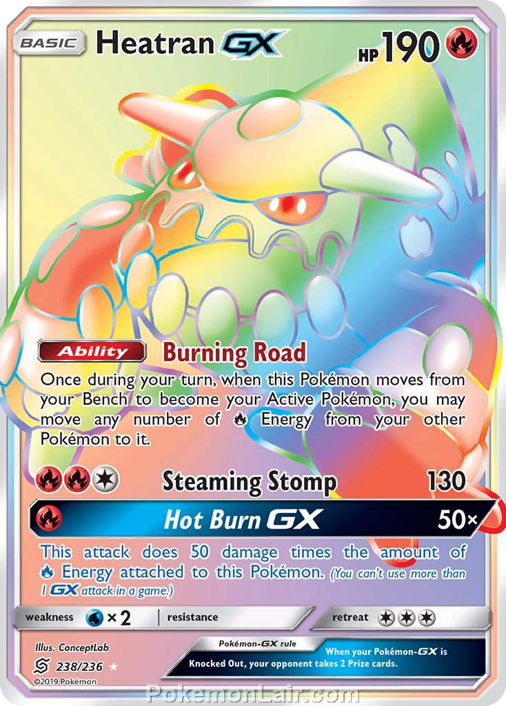 2019 Pokemon Trading Card Game Unified Minds Set – 238 Heatran GX