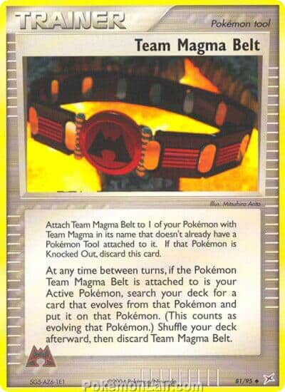 2004 Pokemon Trading Card Game EX Team Magma VS Team Aqua Price List 81 Team Magma Belt