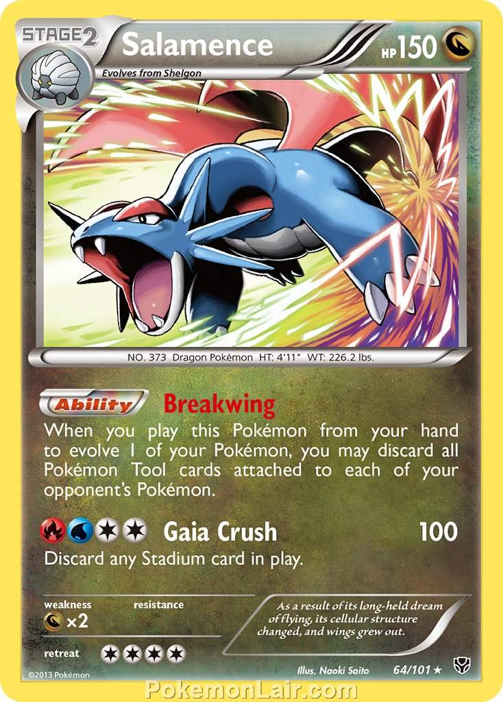 2013 Pokemon Trading Card Game Plasma Blast Price List – 64 Salamence