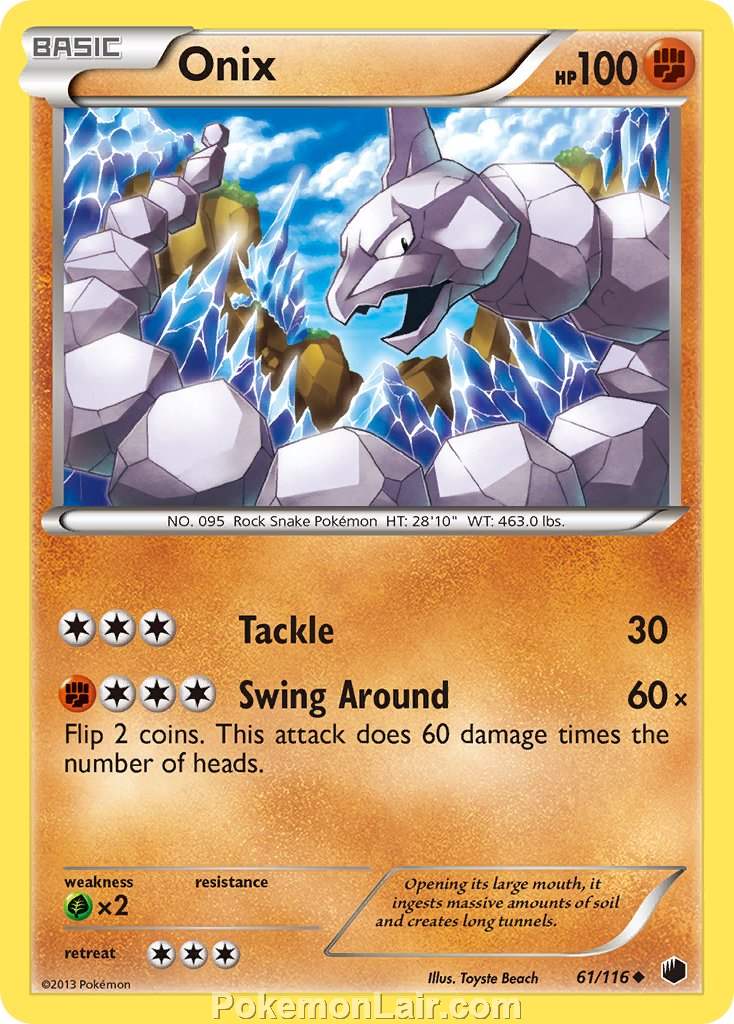 2013 Pokemon Trading Card Game Plasma Freeze Price List – 61 Onix