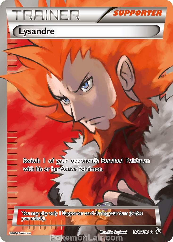 2014 Pokemon Trading Card Game Flashfire Price List – 104 Lysandre