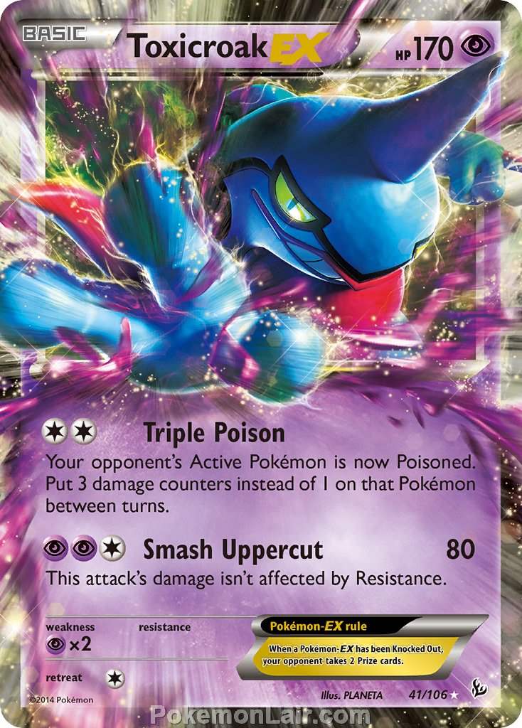 2014 Pokemon Trading Card Game Flashfire Set – 41 Toxicroak EX