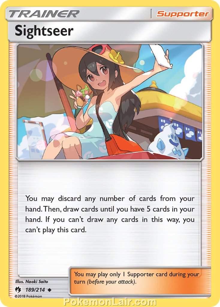 2018 Pokemon Trading Card Game Lost Thunder Set – 189 Sightseer