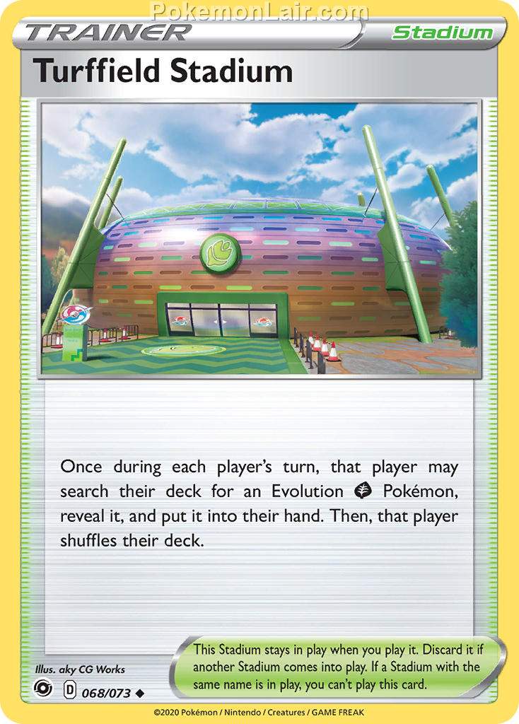 2020 Pokemon Trading Card Game Champions Path Price List 68 Turffield Stadium