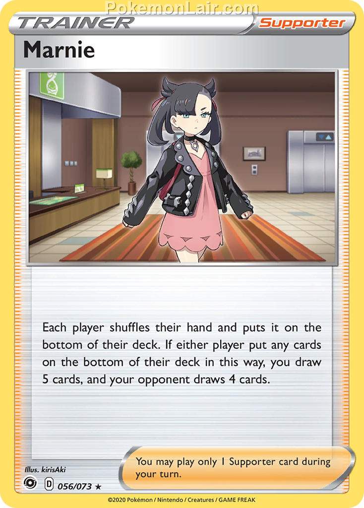 2020 Pokemon Trading Card Game Champions Path Set List 56 Marnie