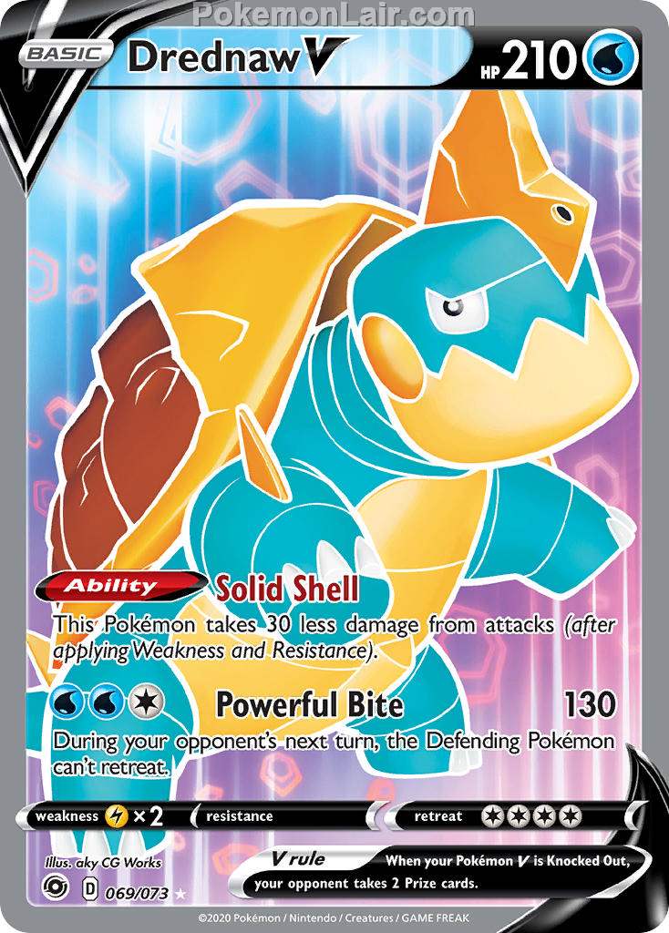 2020 Pokemon Trading Card Game Champions Path Set List 69 Drednaw V