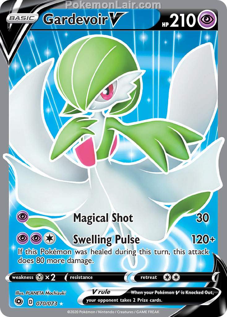 2020 Pokemon Trading Card Game Champions Path Set List 70 Gardevoir V