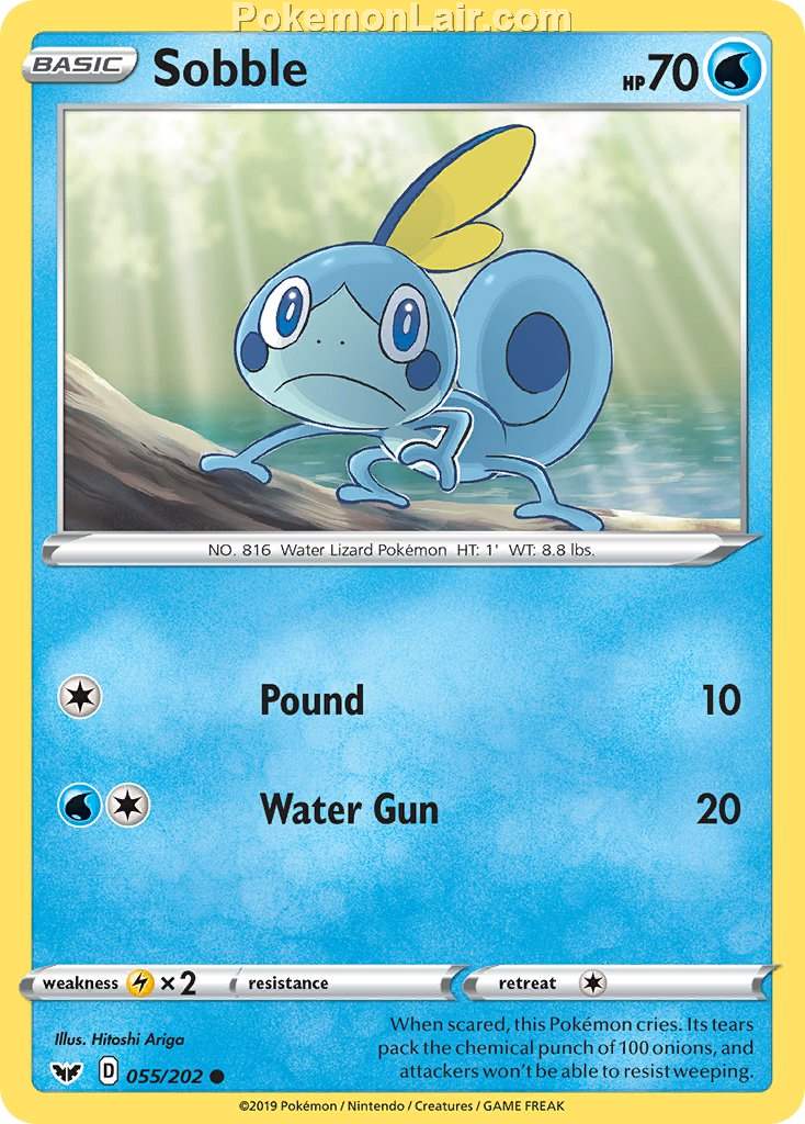 2020 Pokemon Trading Card Game Sword Shield 1st Price List – 55 Sobble