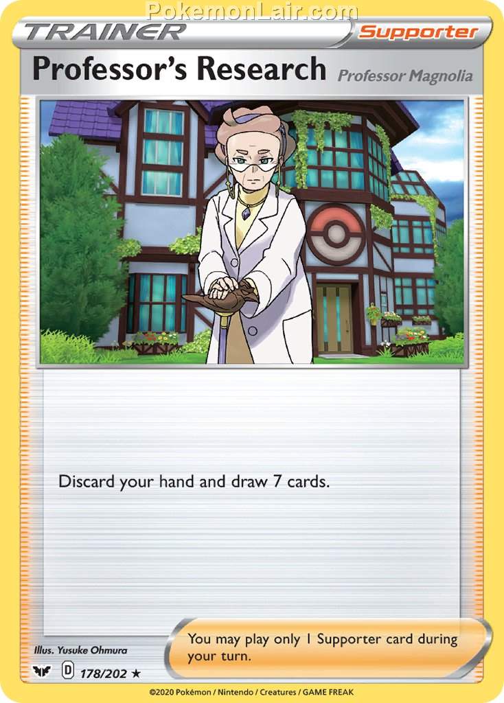 2020 Pokemon Trading Card Game Sword Shield 1st Set List – 178 Professors Research