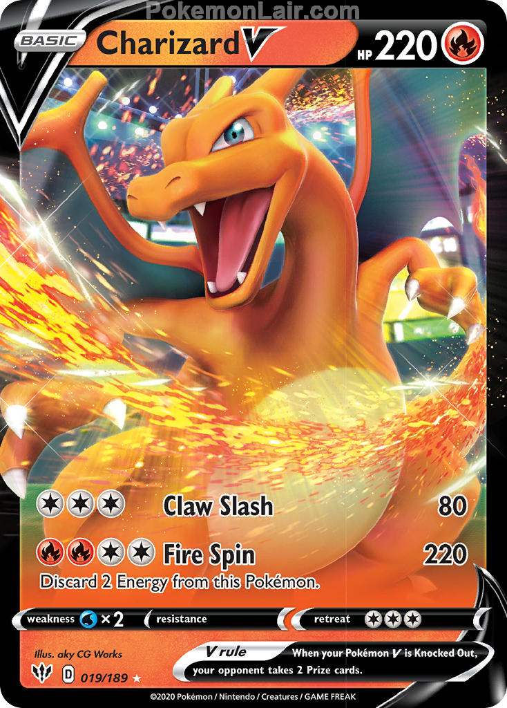 2020 Pokemon Trading Card Game Sword Shield – Darkness Ablaze Price List – 19 Charizard V