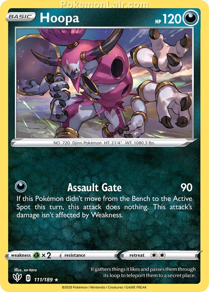 2020 Pokemon Trading Card Game Sword Shield – Darkness Ablaze Set List – 111 Hoopa