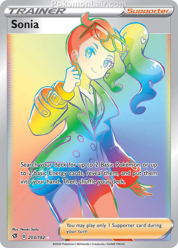 2020 Pokemon Trading Card Game Sword Shield – Rebel Clash Price List – 203 Sonia