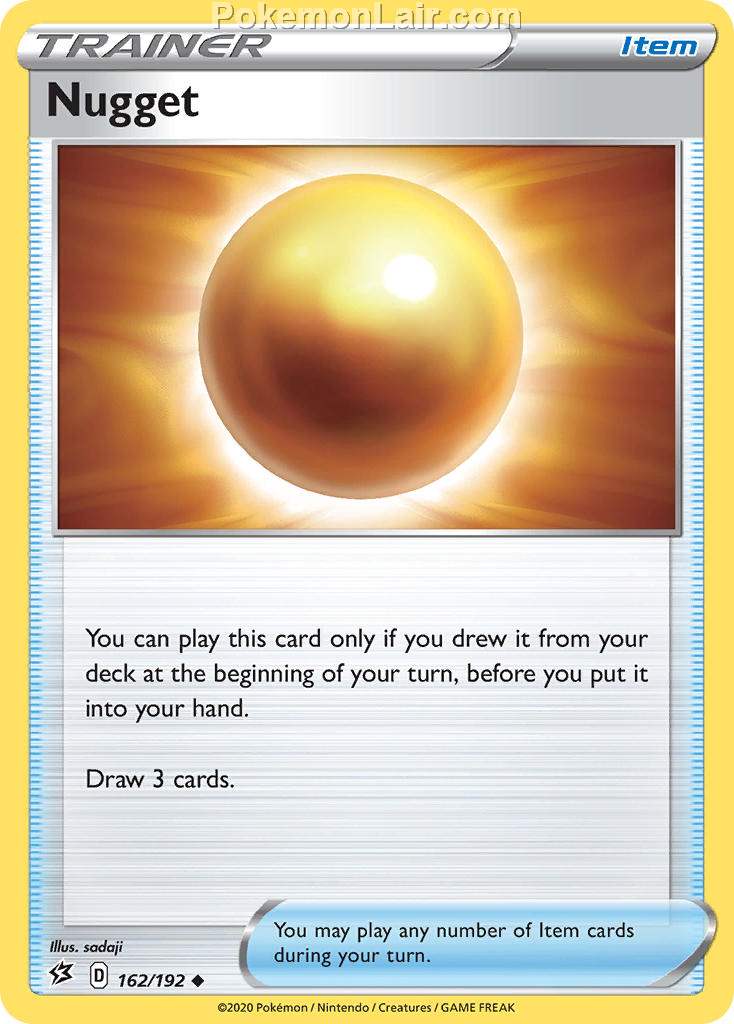 2020 Pokemon Trading Card Game Sword Shield – Rebel Clash Set List – 162 Nugget