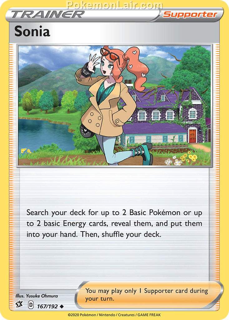 2020 Pokemon Trading Card Game Sword Shield – Rebel Clash Set List – 167 Sonia