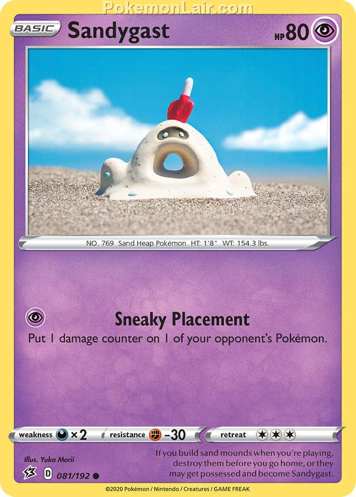 2020 Pokemon Trading Card Game Sword Shield – Rebel Clash Set List – 81 Sandygast