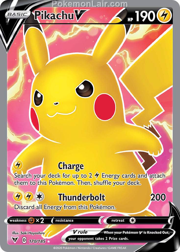 2020 Pokemon Trading Card Game Sword Shield – Vivid Voltage Price List – 170 Pikachu V