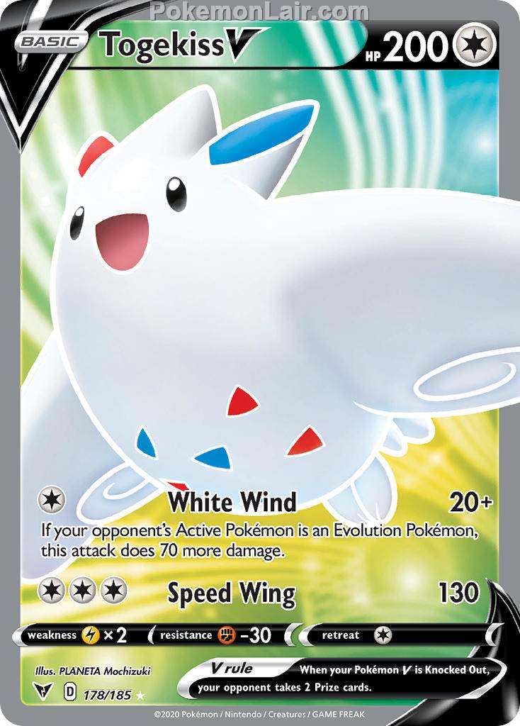 2020 Pokemon Trading Card Game Sword Shield – Vivid Voltage Price List – 178 Togekiss V