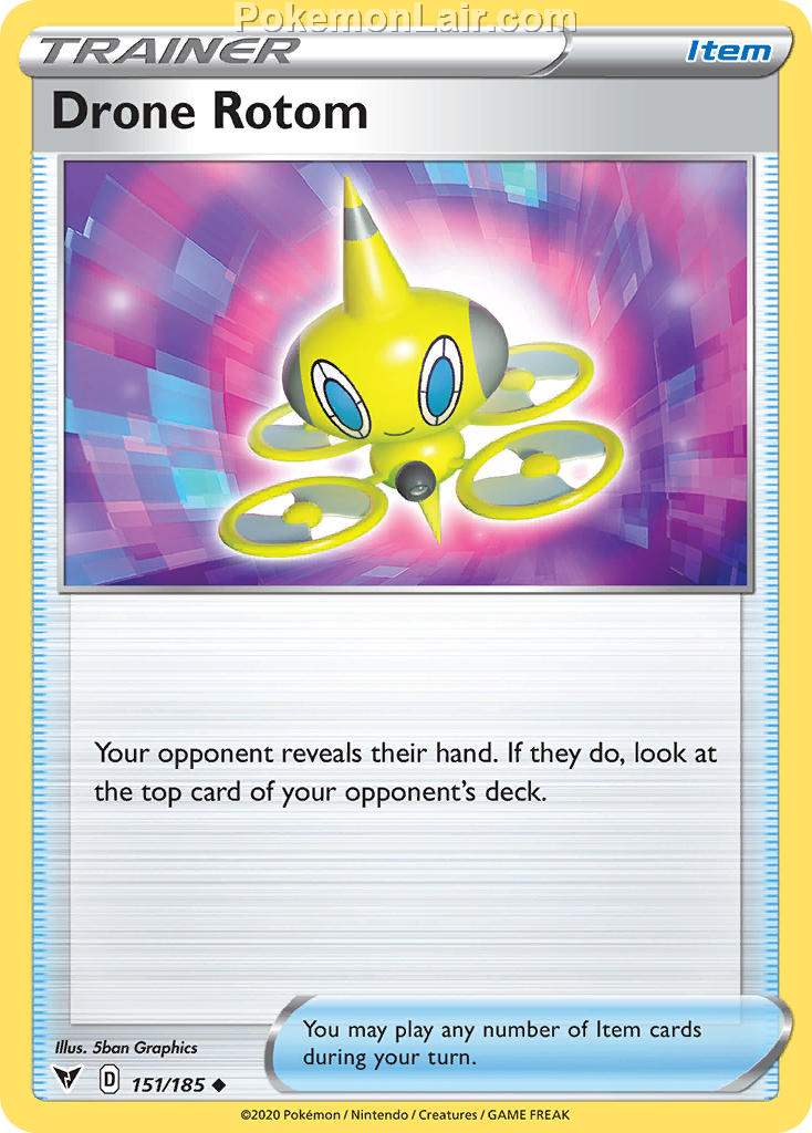 2020 Pokemon Trading Card Game Sword Shield – Vivid Voltage Set List – 151 Drone Rotom