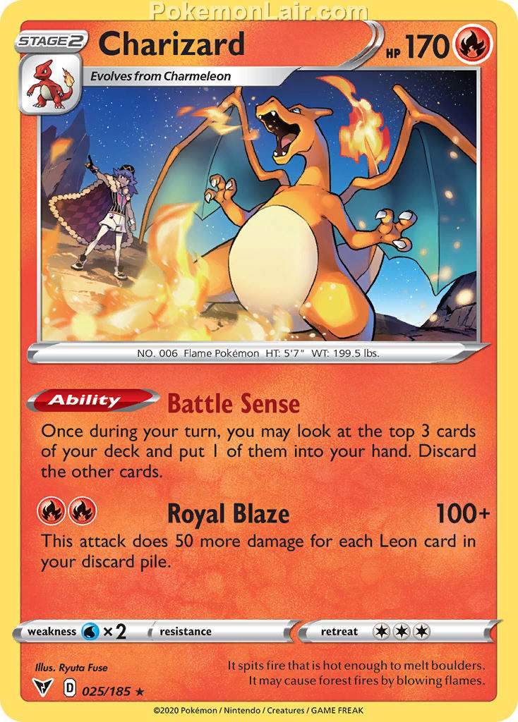 2020 Pokemon Trading Card Game Sword Shield – Vivid Voltage Set List – 25 Charizard