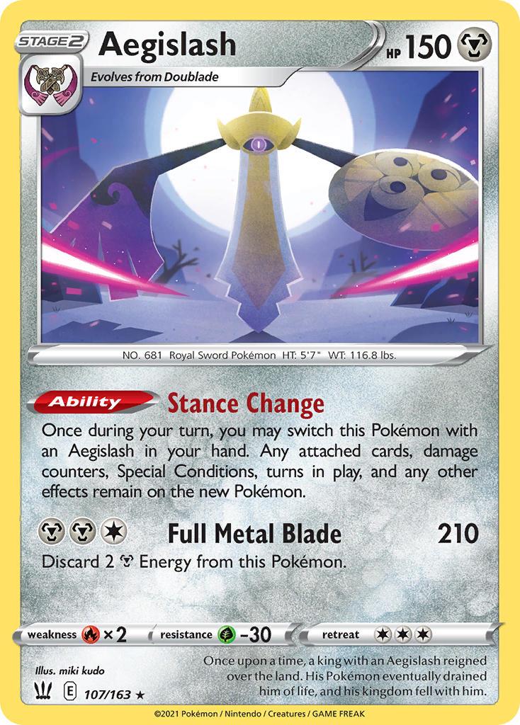 2021 Pokemon Trading Card Game Battle Styles Price List 107 Aegislash