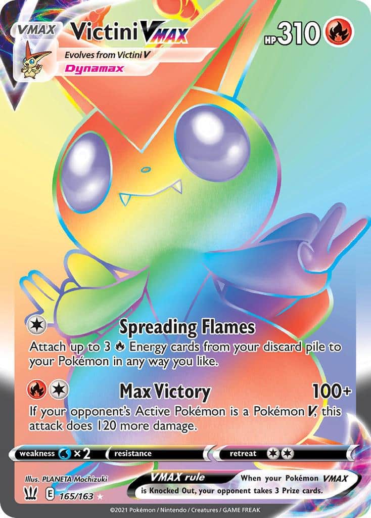 2021 Pokemon Trading Card Game Battle Styles Price List 165 Victini VMAX