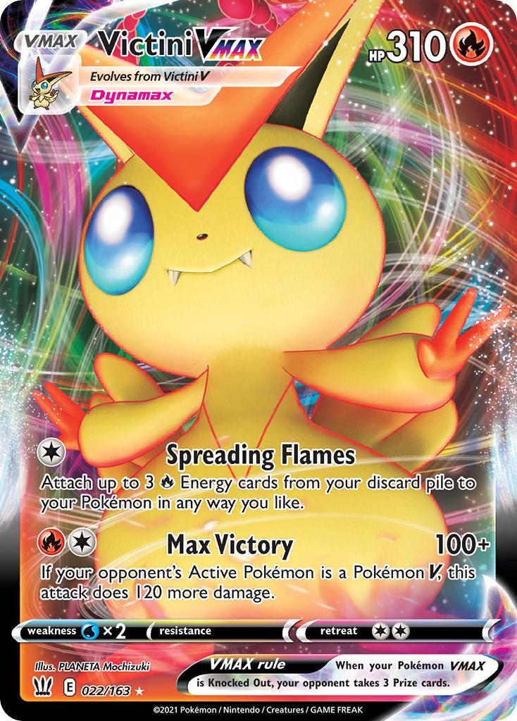 2021 Pokemon Trading Card Game Battle Styles Price List 22 Victini VMAX