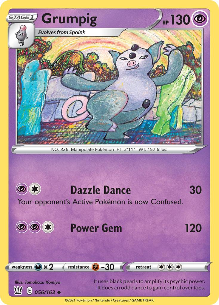 2021 Pokemon Trading Card Game Battle Styles Price List 56 Grumpig