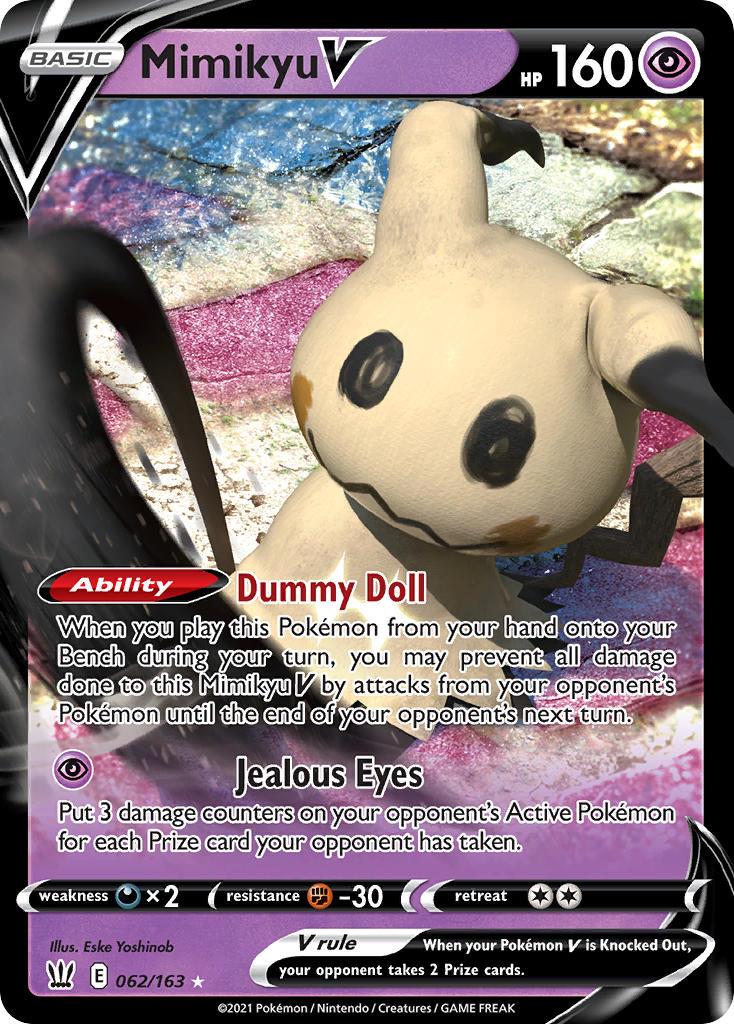 2021 Pokemon Trading Card Game Battle Styles Price List 62 Mimikyu V