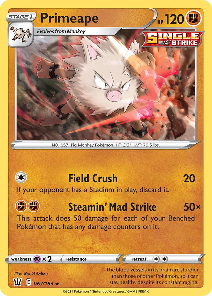 2021 Pokemon Trading Card Game Battle Styles Price List 67 Primeape