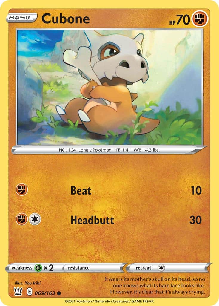 2021 Pokemon Trading Card Game Battle Styles Price List 69 Cubone