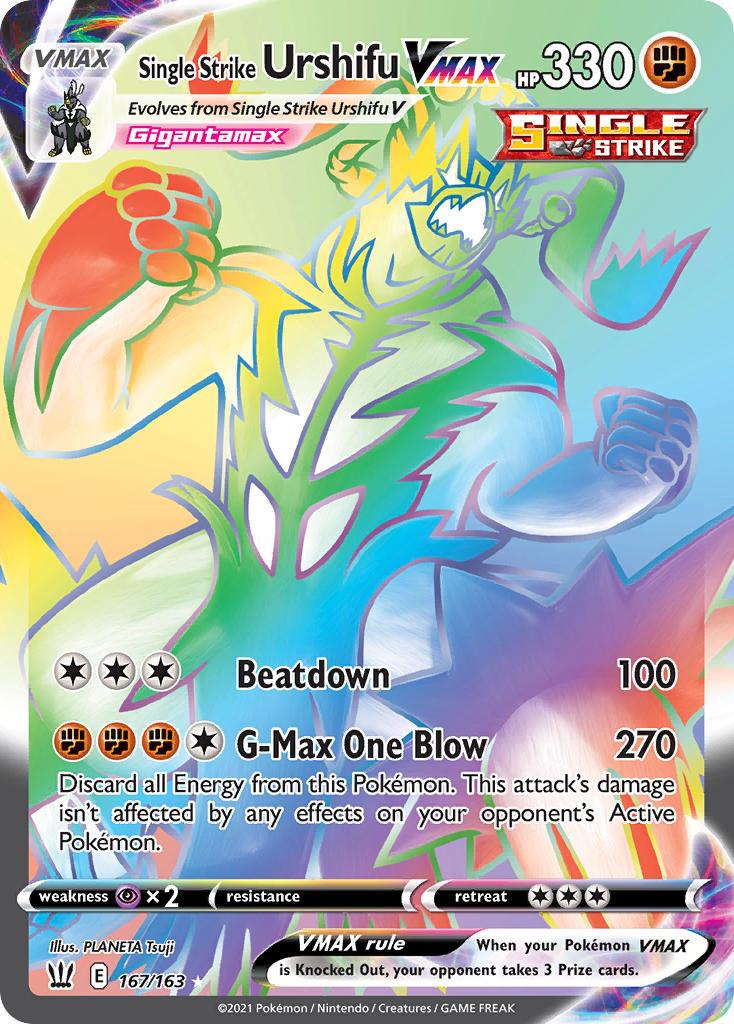 2021 Pokemon Trading Card Game Battle Styles Set List 167 Single Strike Urshifu VMAX