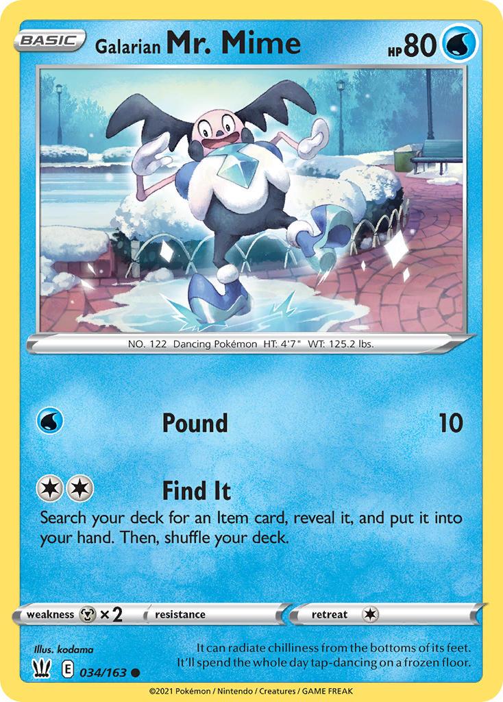 2021 Pokemon Trading Card Game Battle Styles Set List 34 Galarian Mr Mime