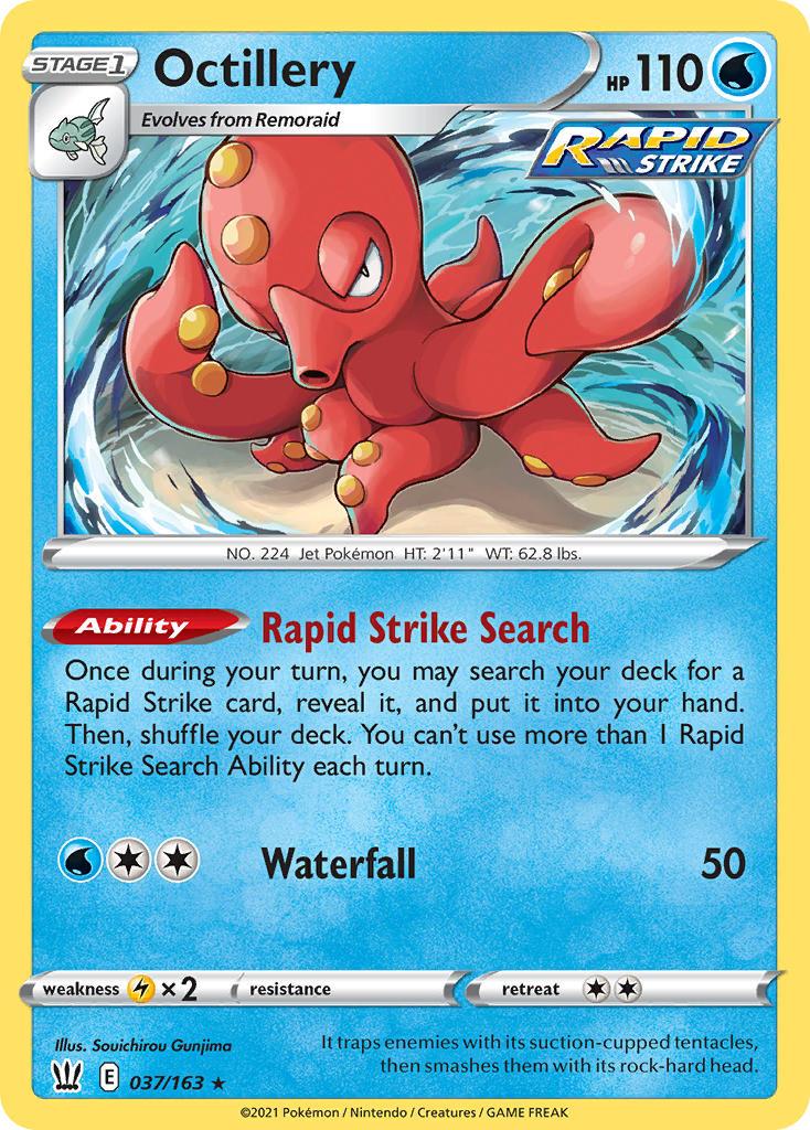 2021 Pokemon Trading Card Game Battle Styles Set List 37 Octillery