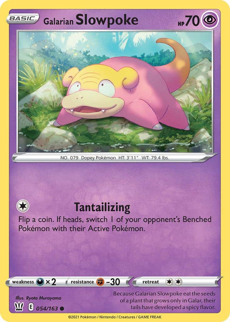 2021 Pokemon Trading Card Game Battle Styles Set List 54 Galarian Slowpoke