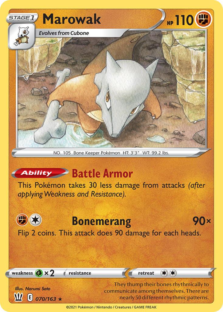 2021 Pokemon Trading Card Game Battle Styles Set List 70 Marowak