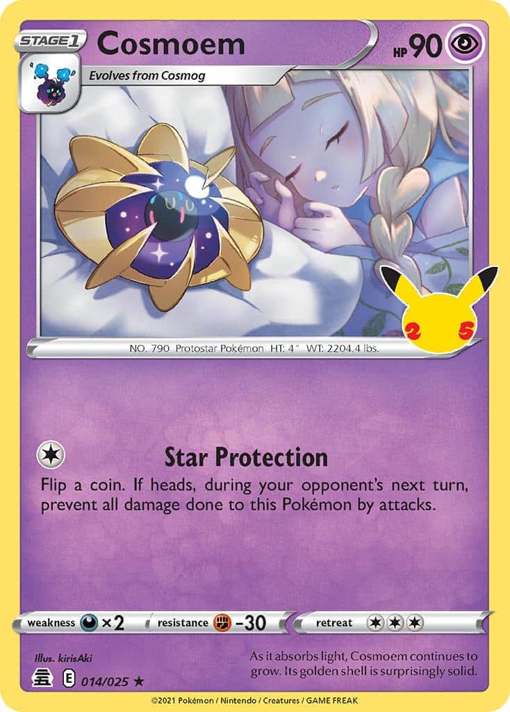 2021 Pokemon Trading Card Game Celebrations Set List 014 Cosmoem