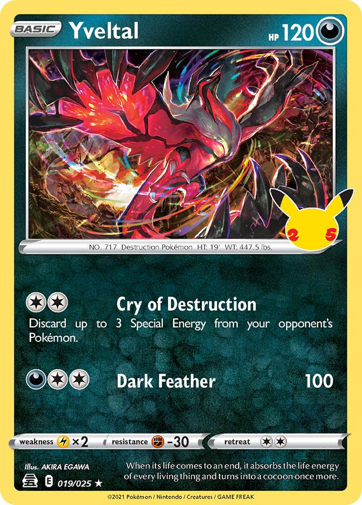 2021 Pokemon Trading Card Game Celebrations Set List 019 Yveltal