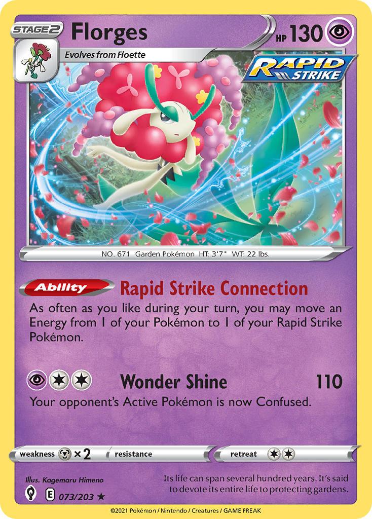 2021 Pokemon Trading Card Game Evolving Skies Price List 073 Florges